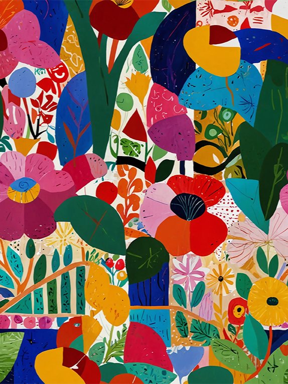 Set of 5 Fantasy Garden Papers No.9087 product image (2)