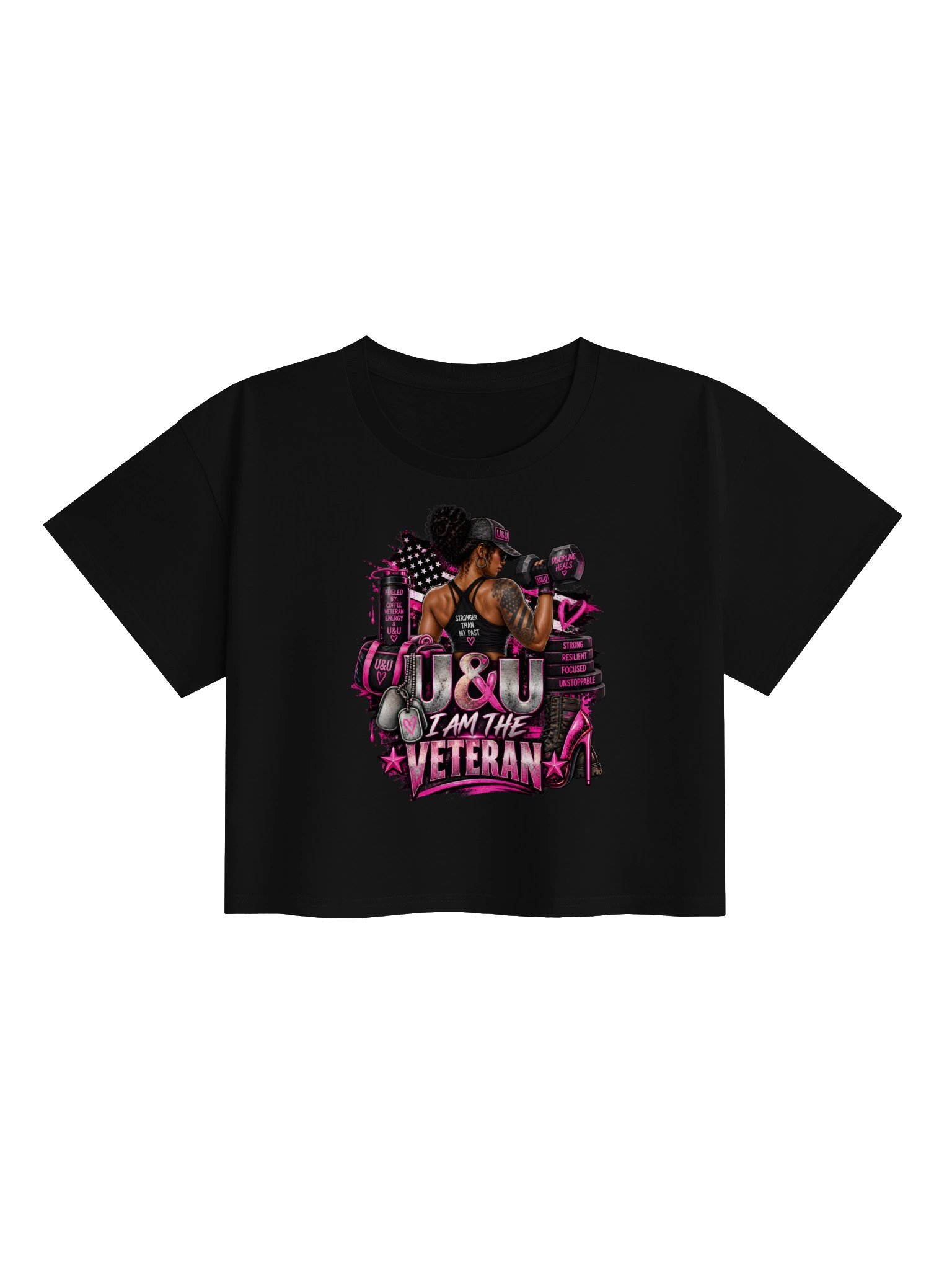 I am the Veteran Crop Top2 product image (1)