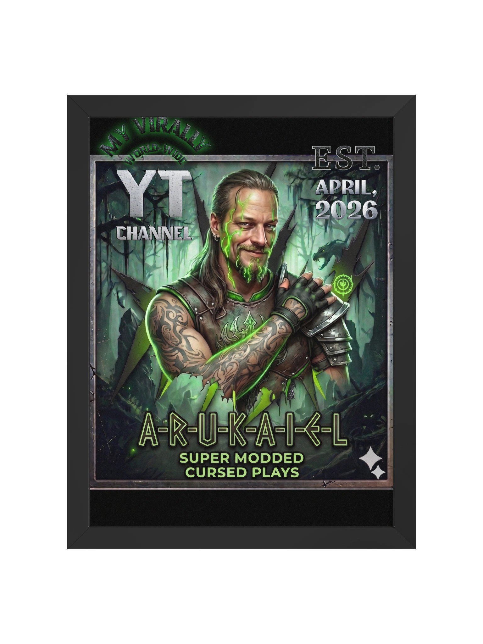 Framed High‑Quality Matte Poster (12"x16" Model) – “A‑R‑U‑K‑A‑I‑E‑L" Logo product image (1)