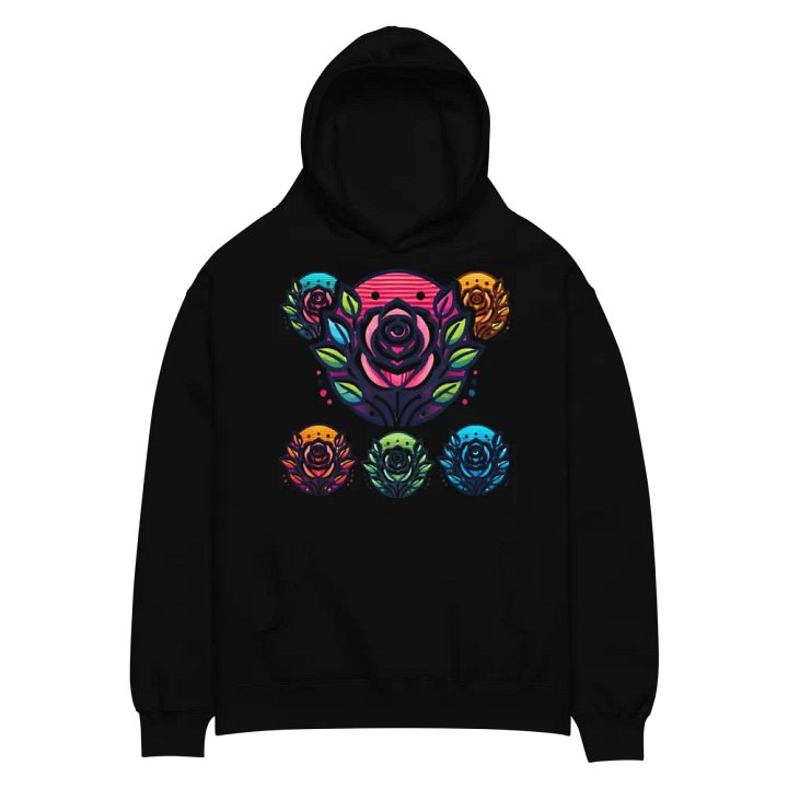 Vibrant Rose Garden Oversized Hoodie product image (2)