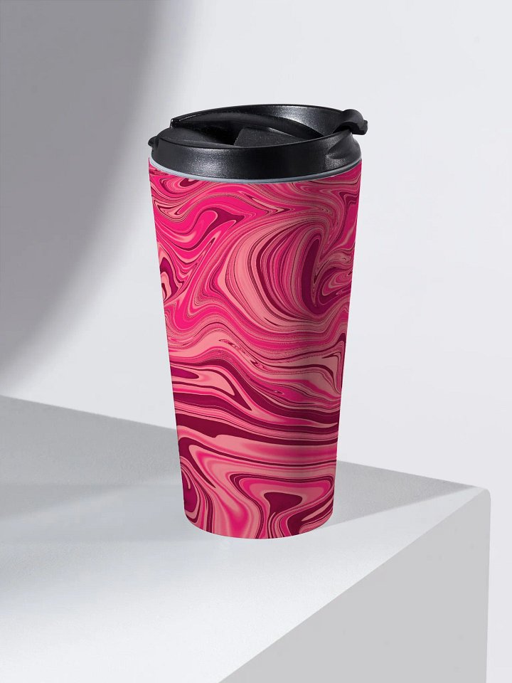 Travel Mug - Shades of Magenta Pink Digital Fluid Art product image (2)
