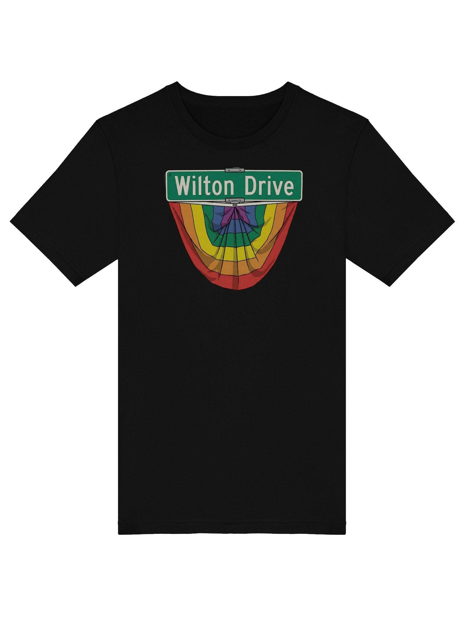 Wilton Drive Rainbow Pride Street Sign T-shirt product image (5)