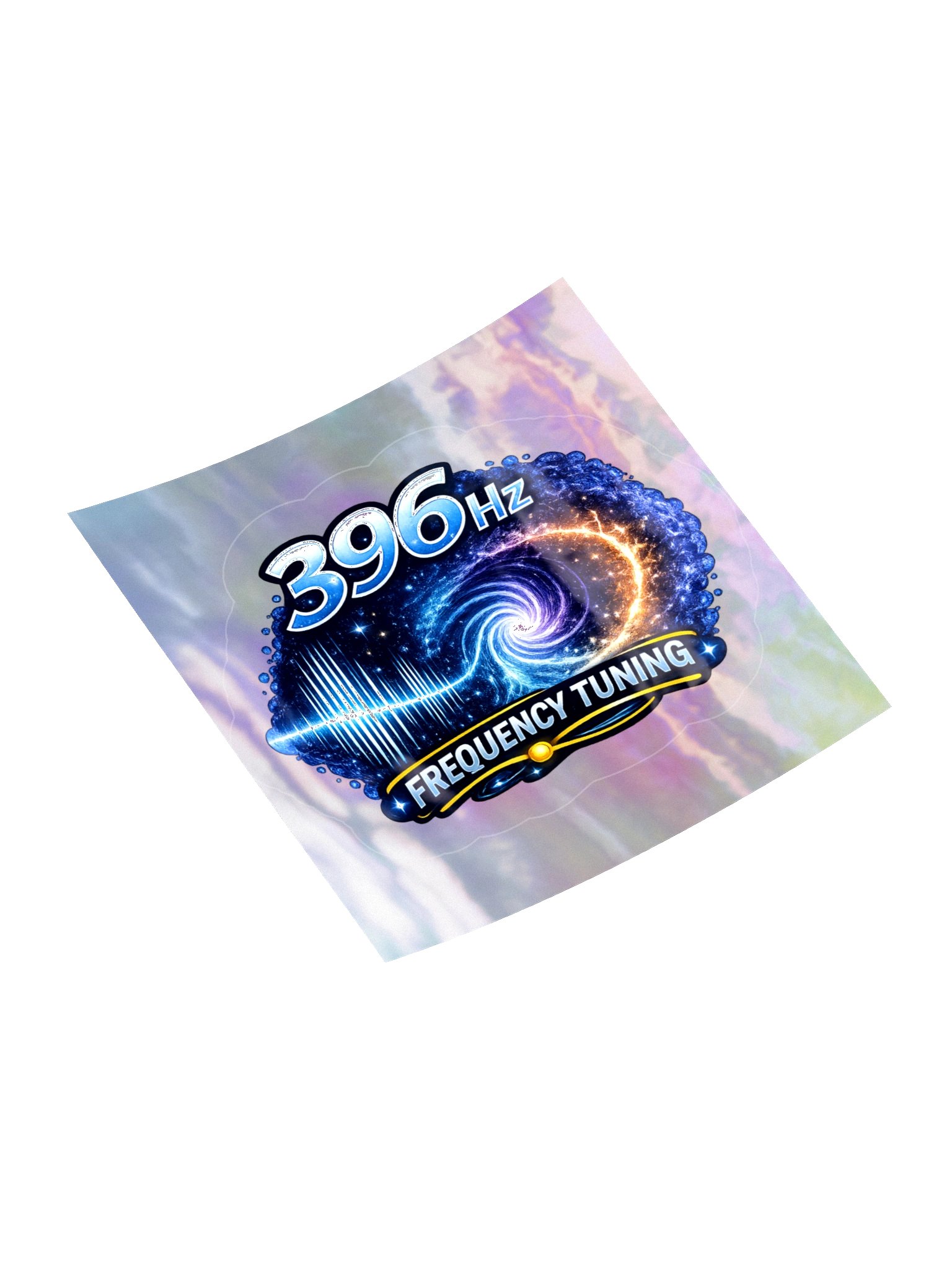 396 Hz Frequency Sticker on Holographic backing product image (10)