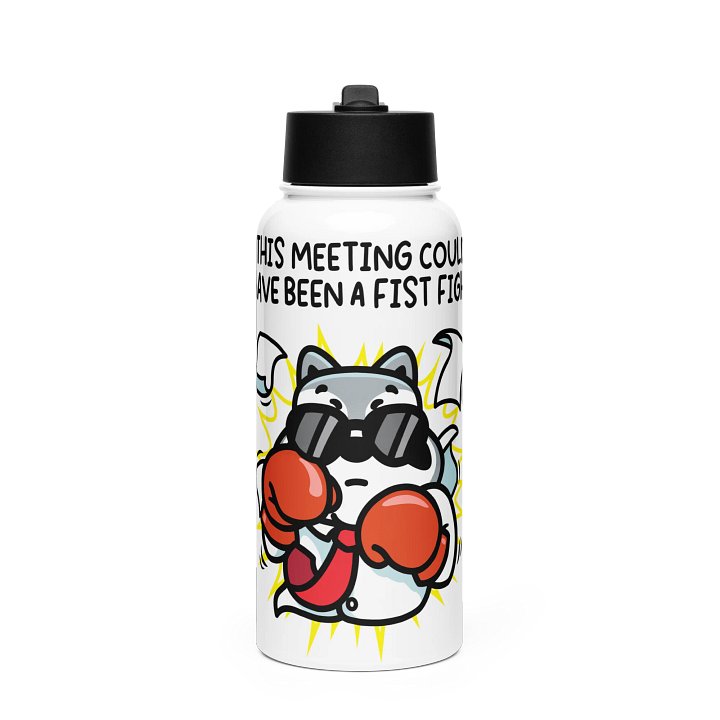 Fist Fight Steel Water Bottle product image (1)