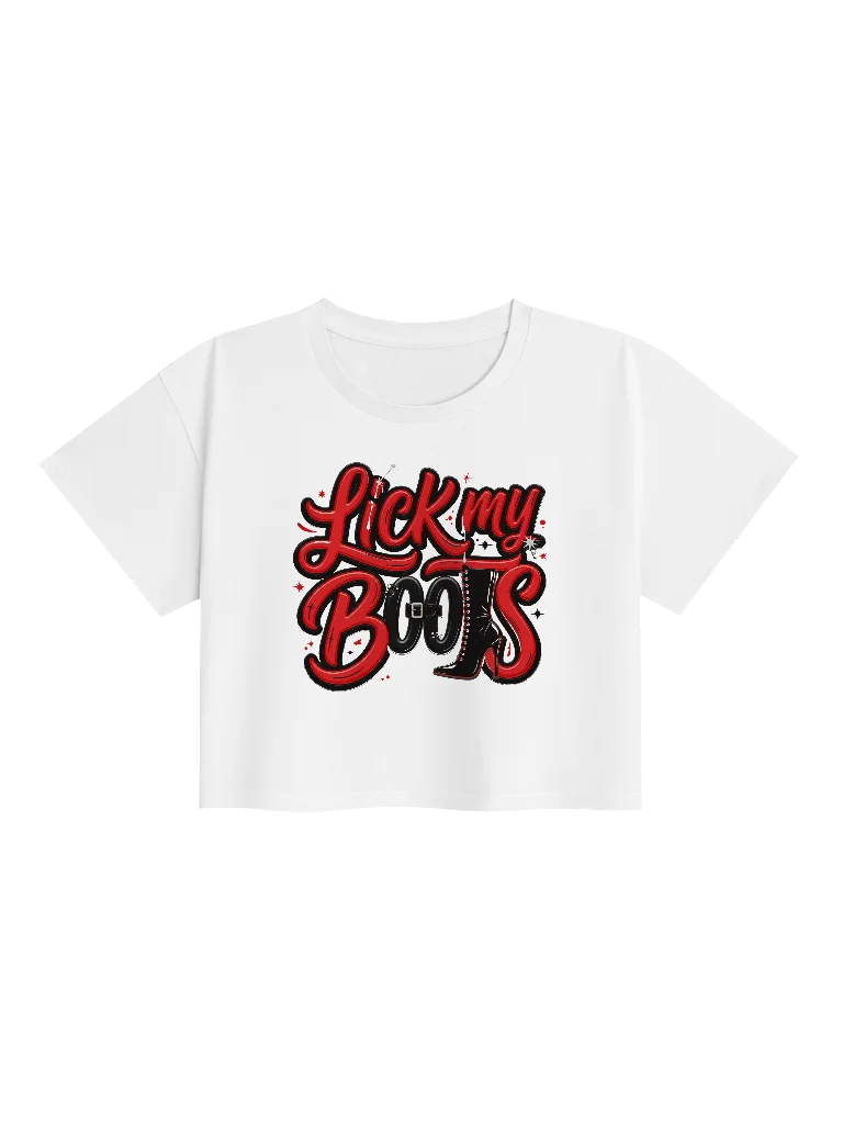 Lick My Boots – Damen Crop Top mit frechem Statement product image (2)