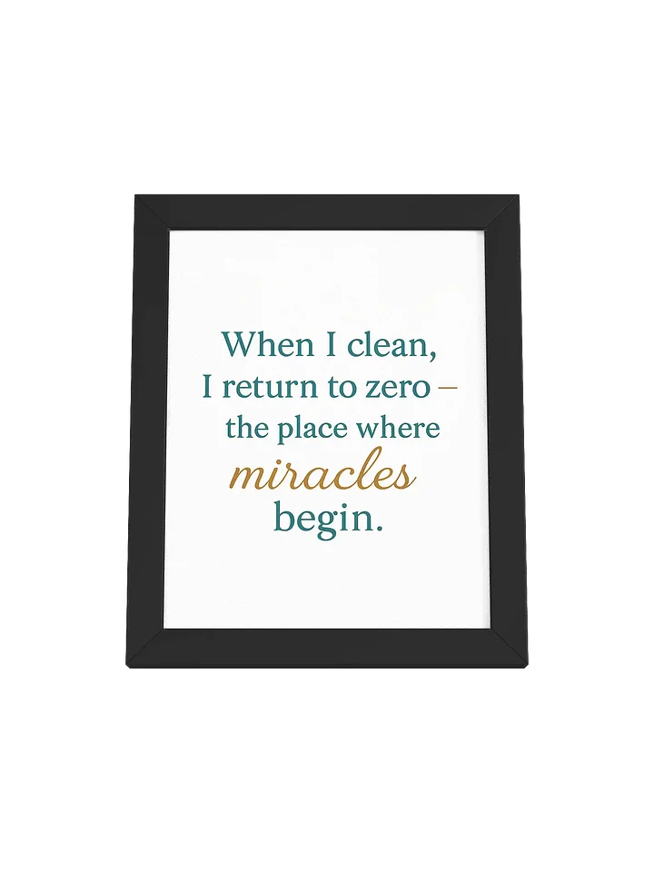 Miracles Begin at Zero – Wall Art product image (1)