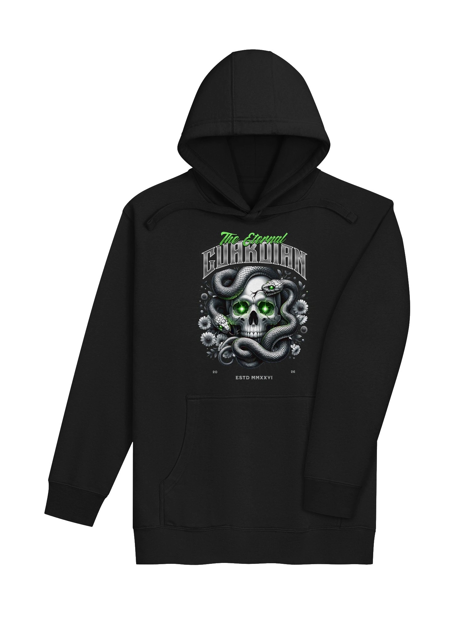 Eternal Guardian Glow Skull Hoodie for Casual Wear product image (4)