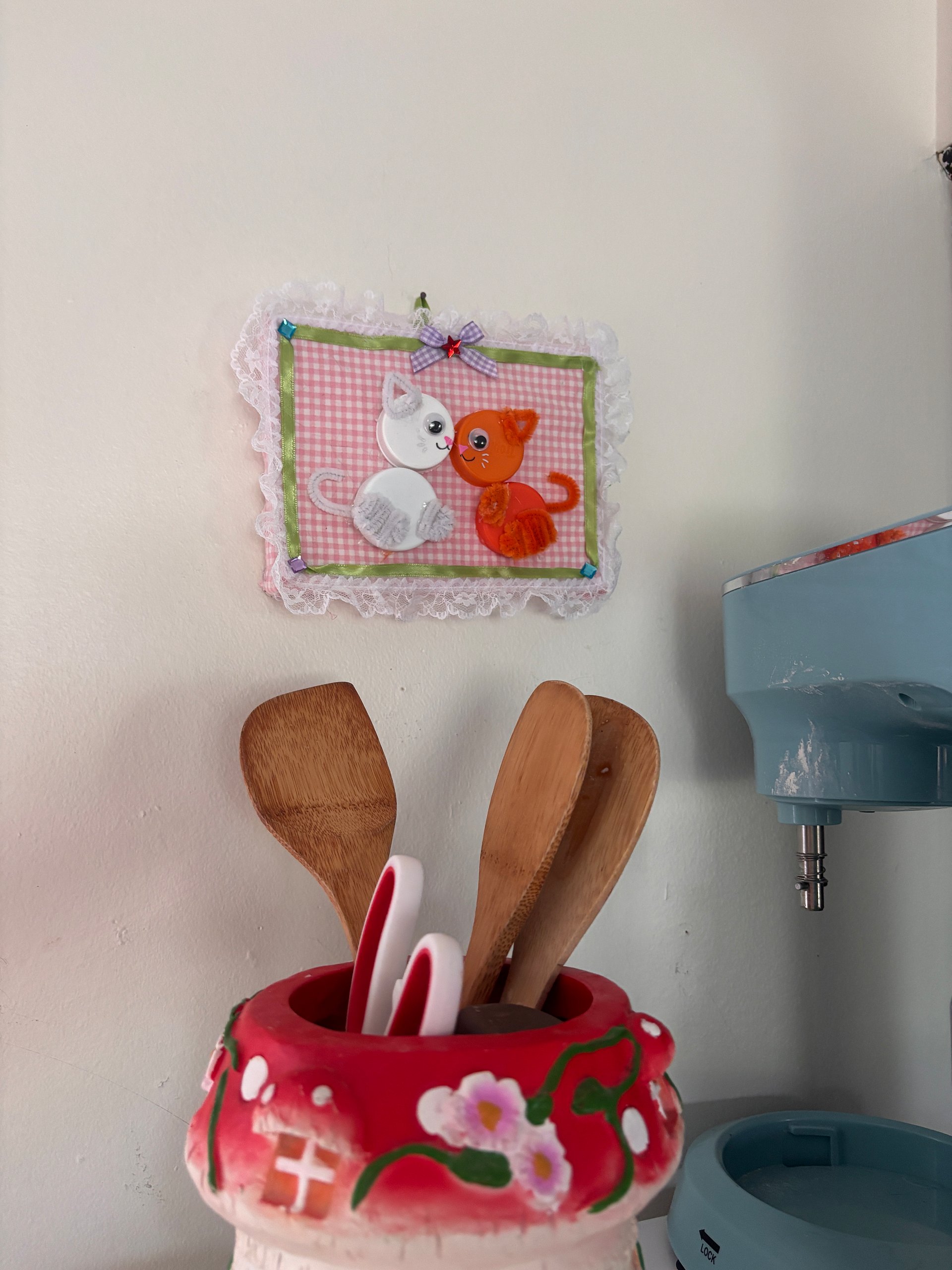 Handmade Cat Wall Art from Recycled Materials product image (6)