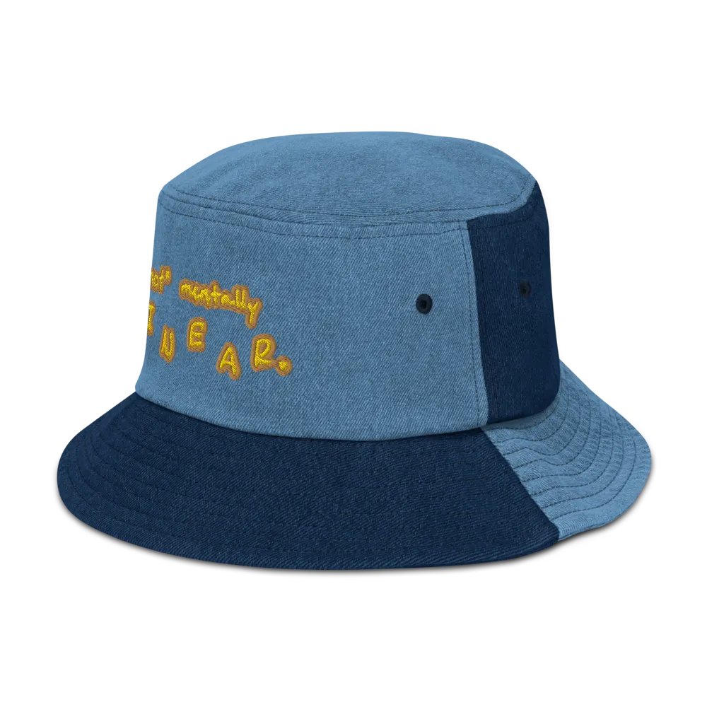 *not* mentally linear (honey) denim bucket hat product image (4)