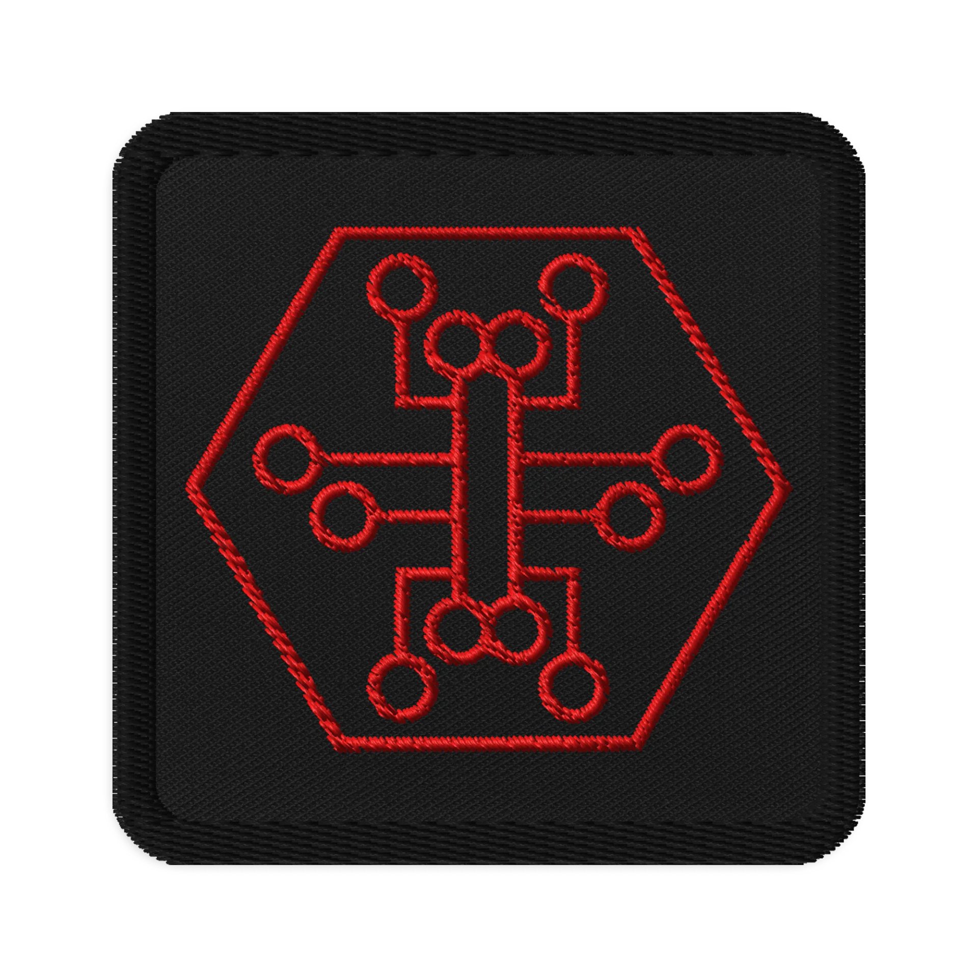 embroidered patch, red product image (1)