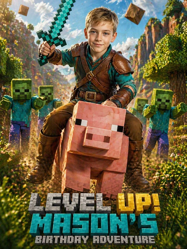 Custom Minecraft Birthday Poster product image (1)