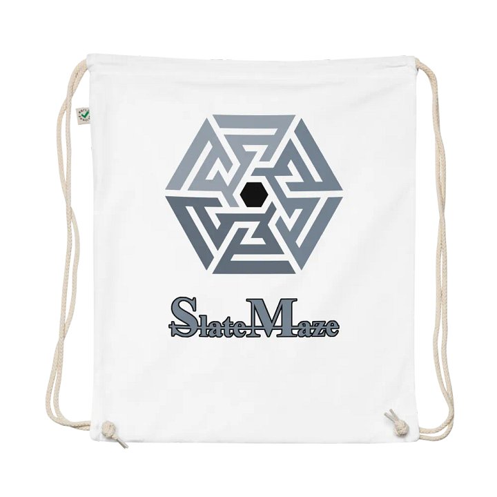 SlateMaze Drawstring Bag (white) product image (1)