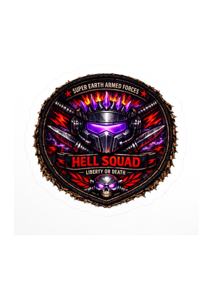 Hell Squad Liberty Or Death Kiss Cut Sticker product image (1)