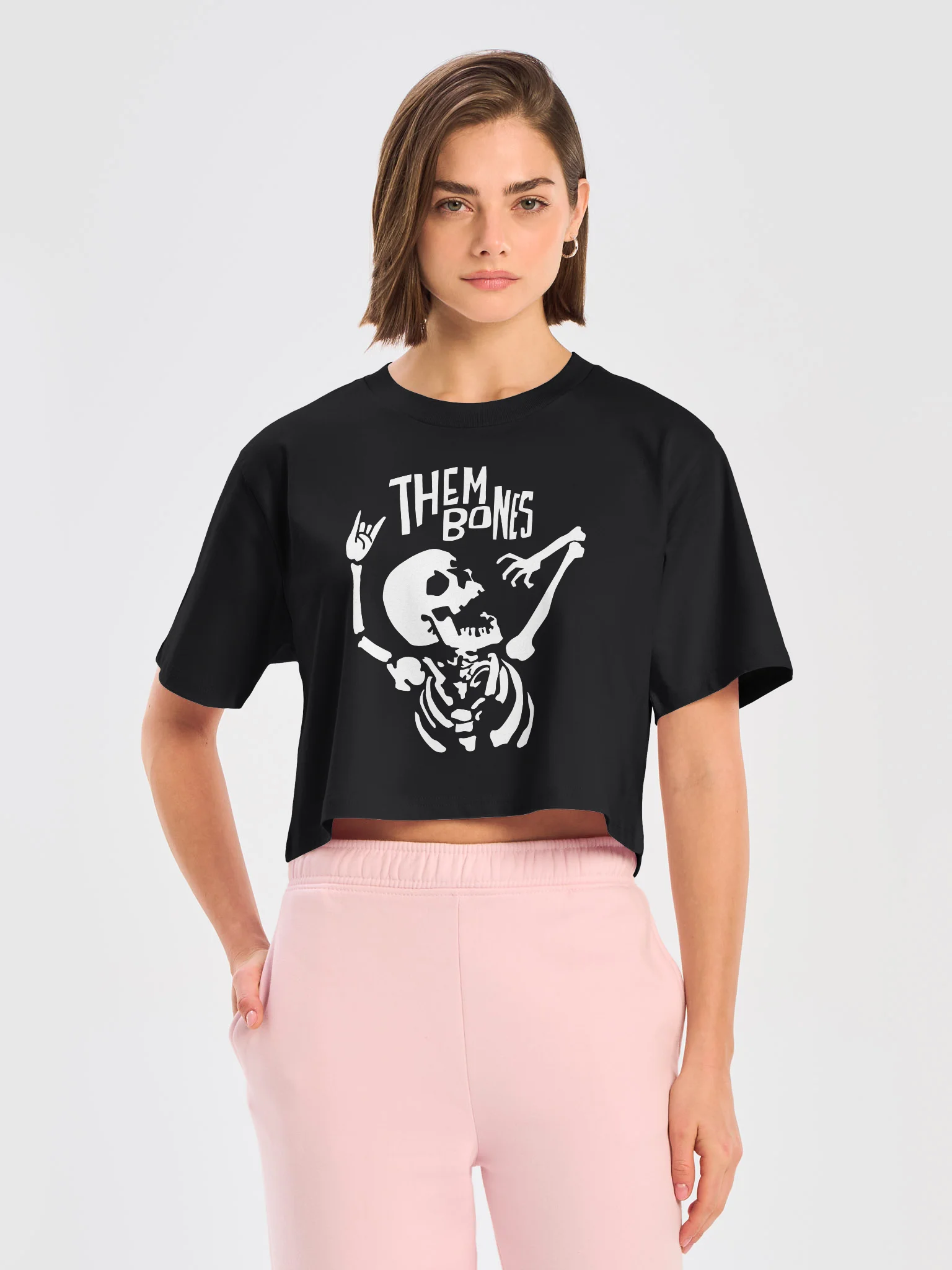 “Them Bones” Band Logo Crop Top, Dark product image (5)