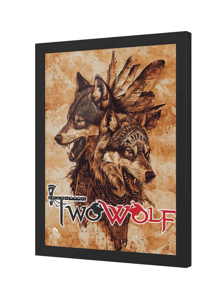 Framed Two Wolf Art poster product image (2)