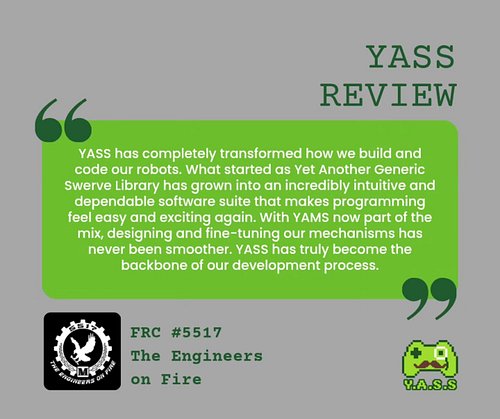 Part 2 of our Testimonial Series! 

Here's what FRC 5517 The Engineers on Fire, one of our Partner Teams, has to say about YA...