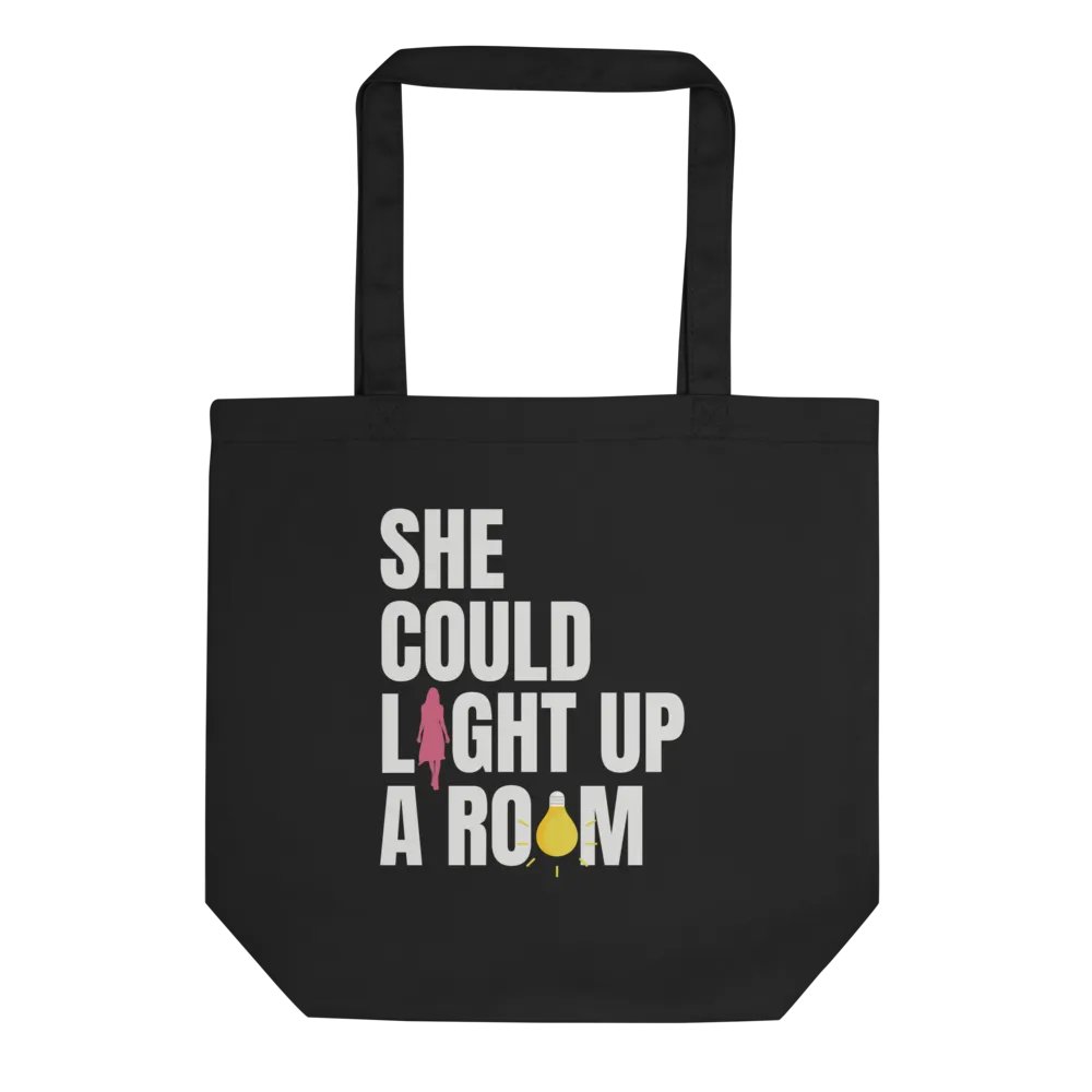 She Could Light Up A Room Black Canvas Bag product image (2)