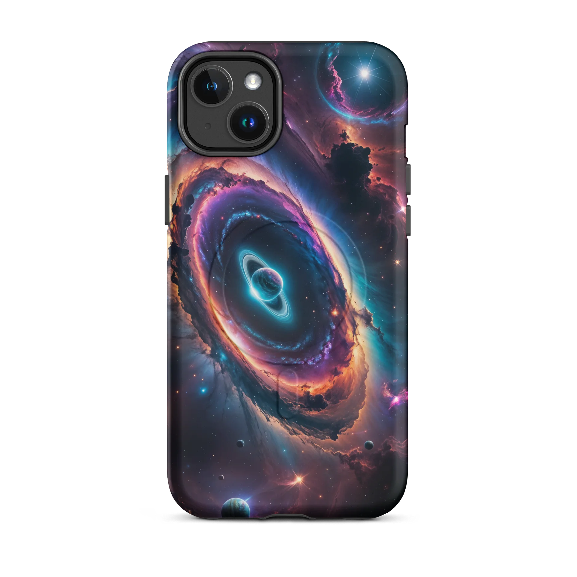 Cosmic Vortex - MagSafe Tough iPhone Case - Colorful Nebula & Space Design product image (2)