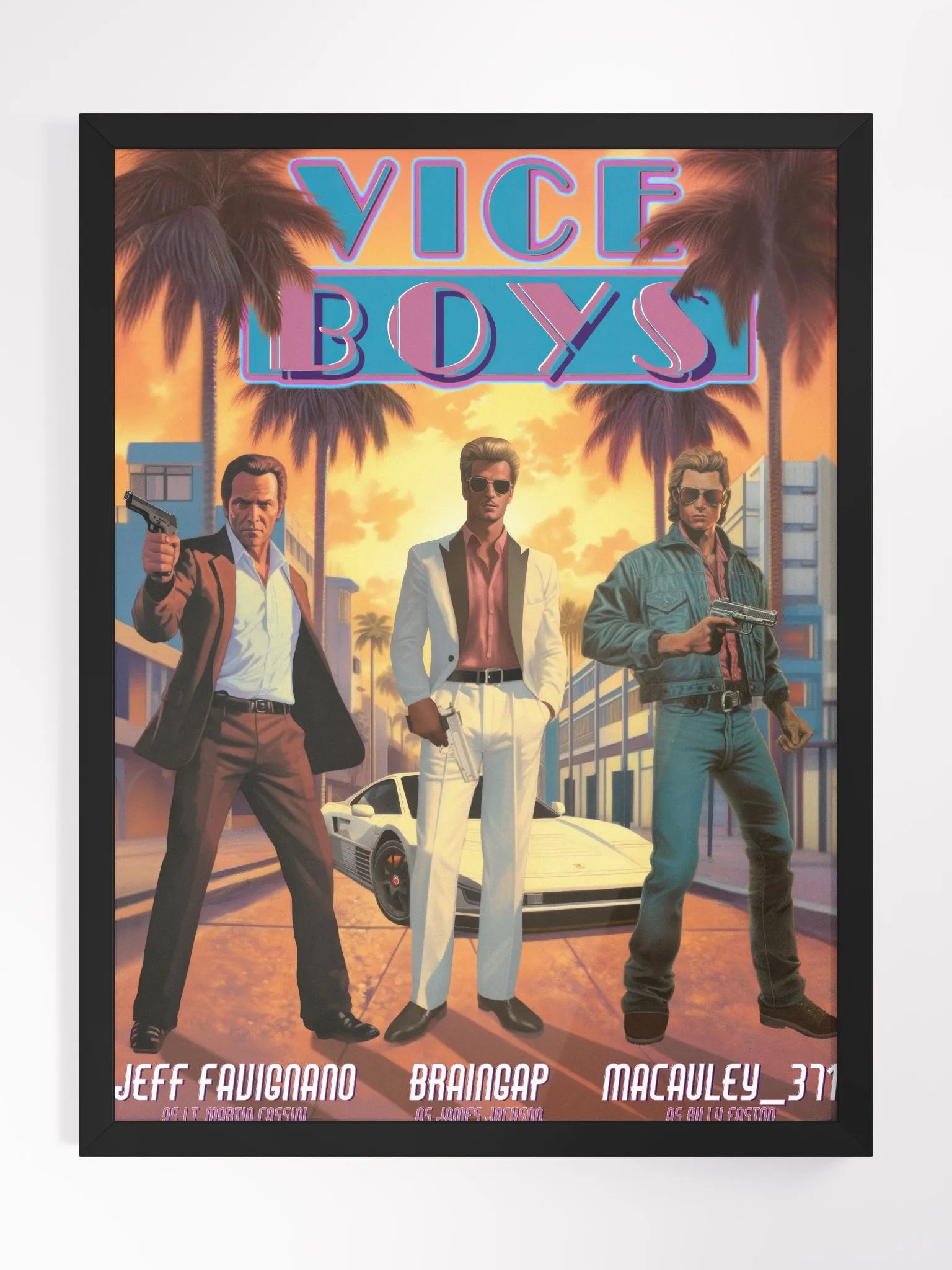 Vice Boys Miami Sunset Framed Poster product image (1)