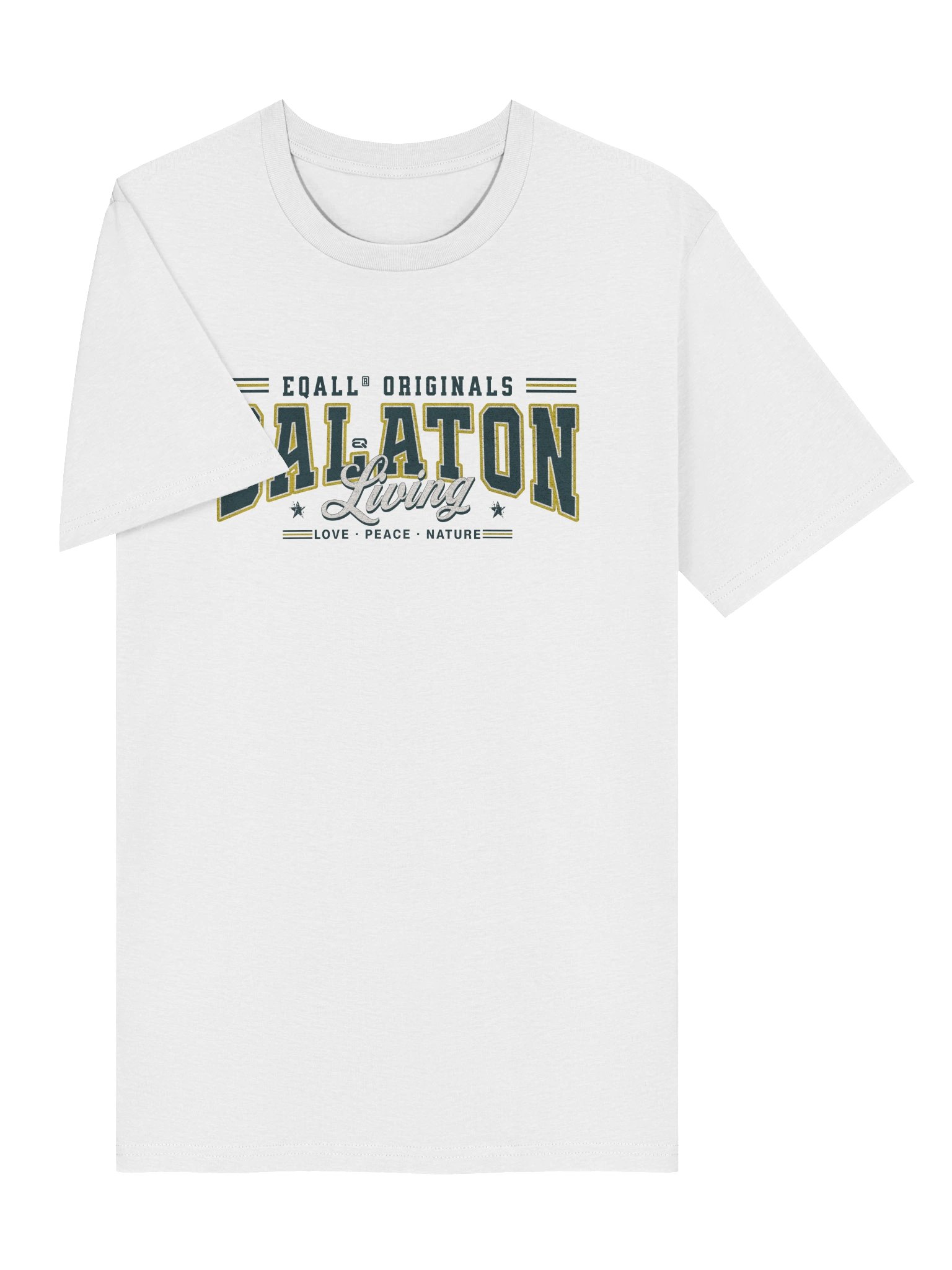 EQALL® Originals BALATONIQ Love Nature Organic Unisex ECO Tee / White Yellow Green product image (5)