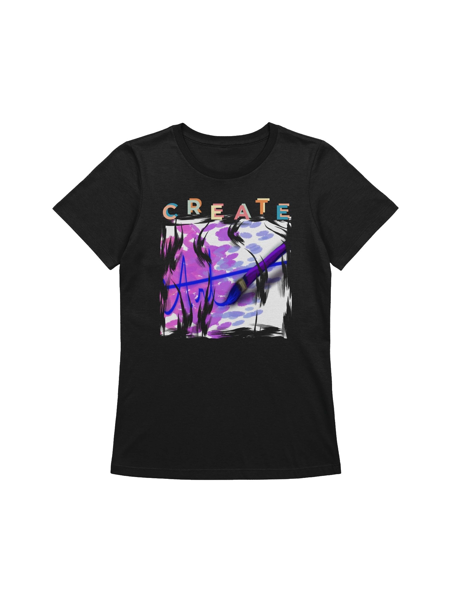 "Create Art" T-Shirt. Women's Bella+Canvas Supersoft Relaxed-fit T-Shirt product image (1)