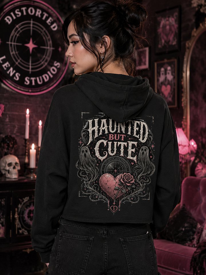 Haunted but Cute Cropped Hoodie product image (1)