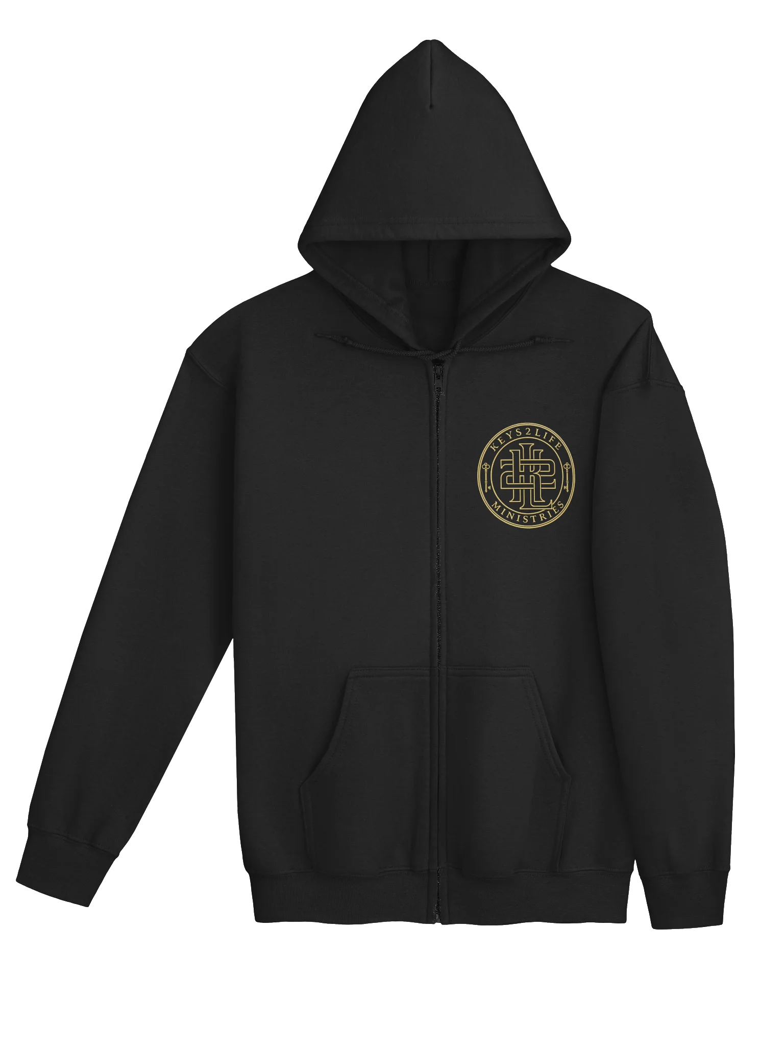 Keys2Life Ministries Gold Emblem Zip Hoodie product image (31)