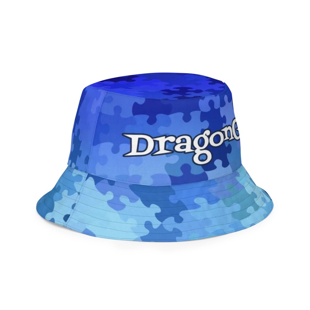 How Puzzling Blue Reversible Bucket Hat product image (6)