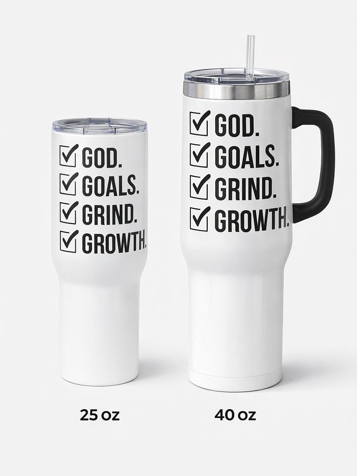 On-the-Go Stainless Steel God Goals Tumbler product image (2)