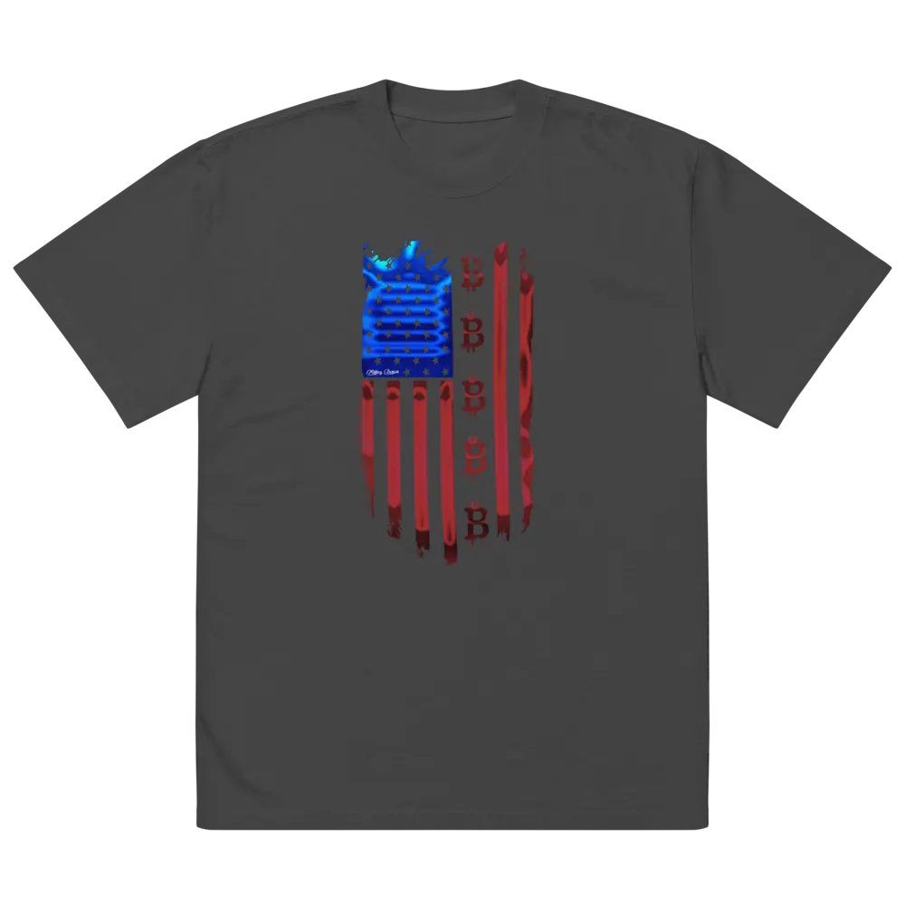 Bitcoin Flag Oversized Tee product image (5)