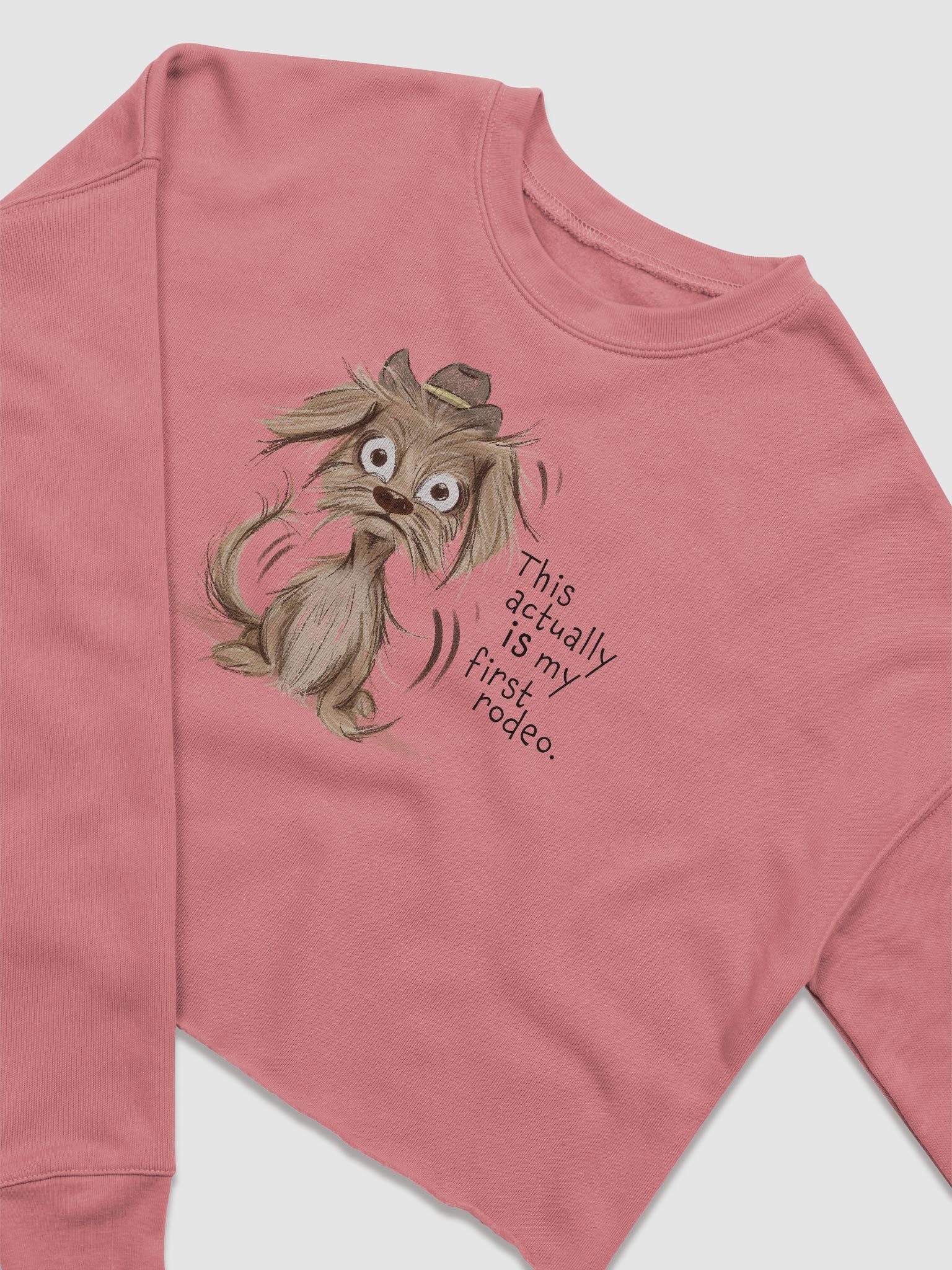 Anxious Pup Cropped Sweatshirt Mauve product image (2)