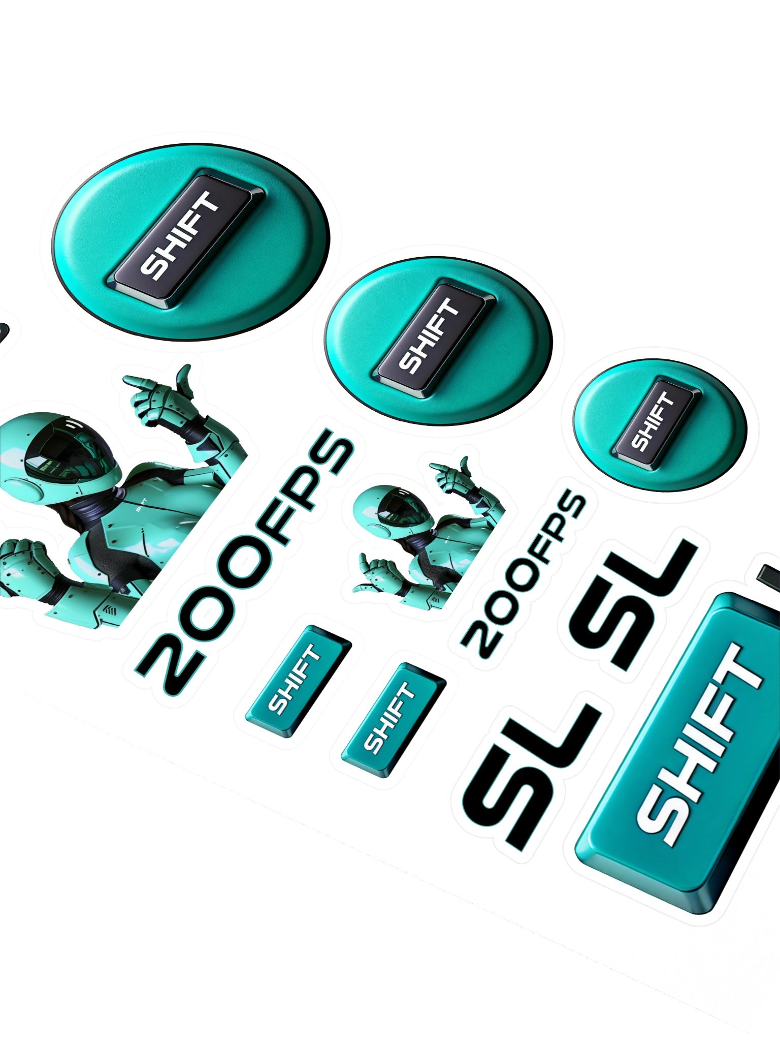 Shift Teal Sticker Sheet product image (2)