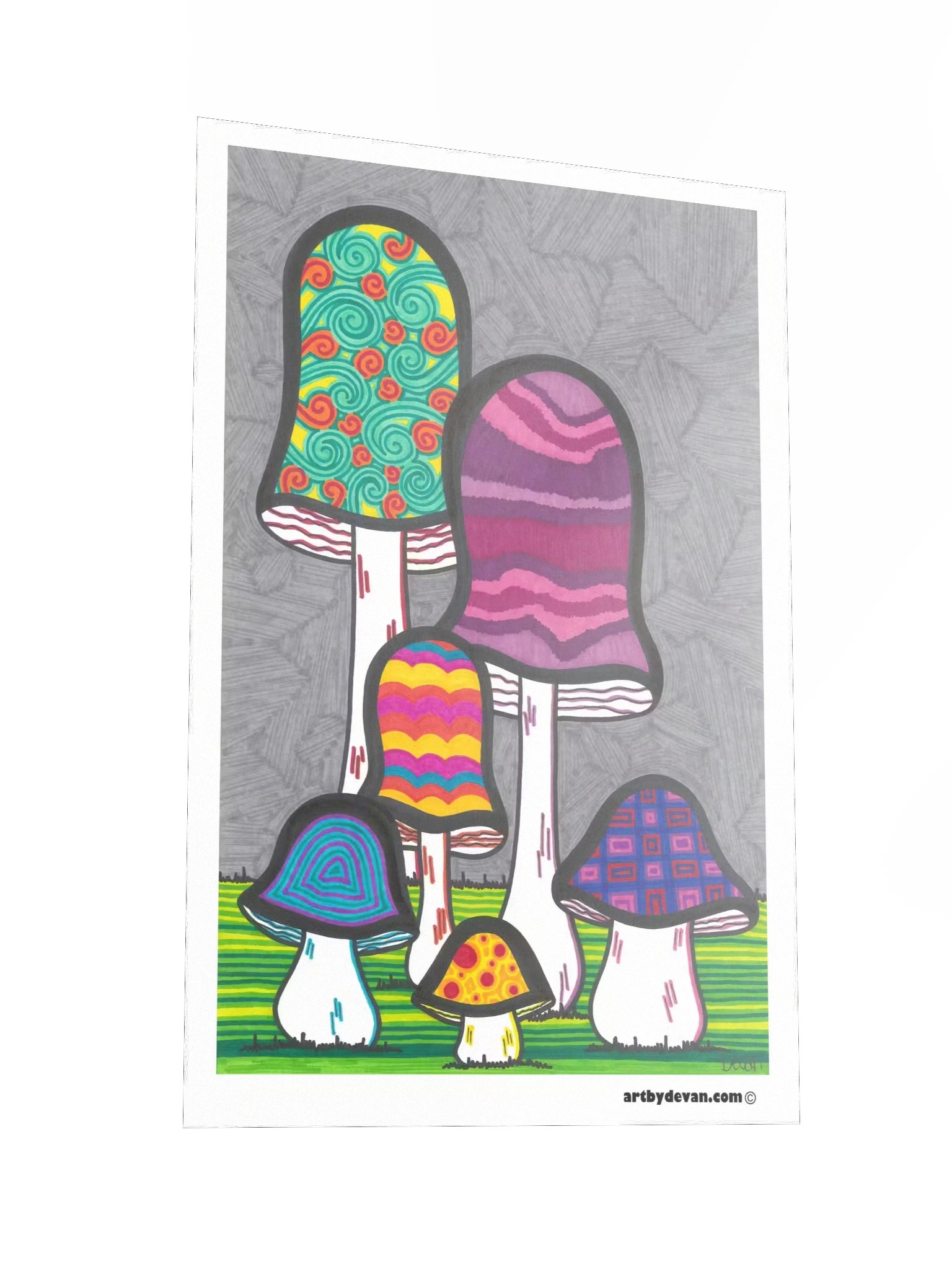 Art Print: Funky Mushrooms product image (2)