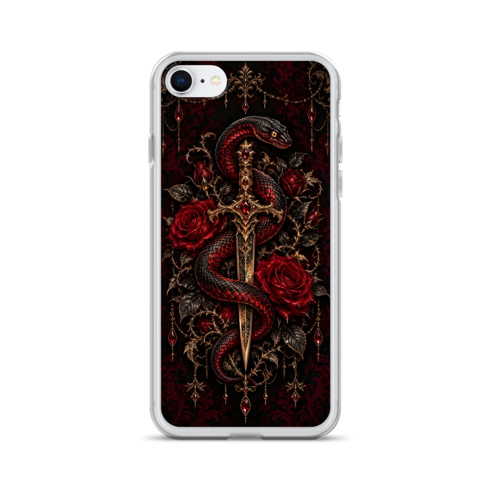 Gothic Snake & Rose Sword iPhone Case product image (28)