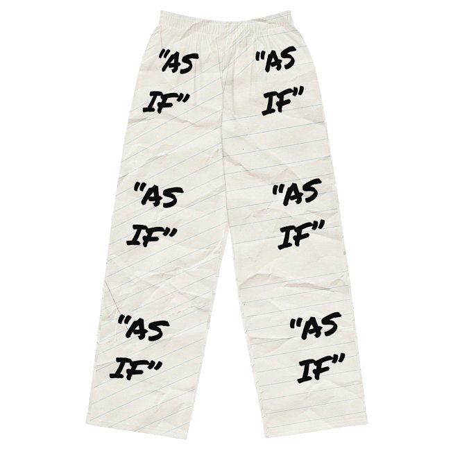 "AS IF" 90s Throwback Pants