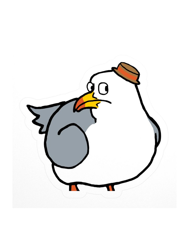 Chonky Seagull Sticker product image (1)