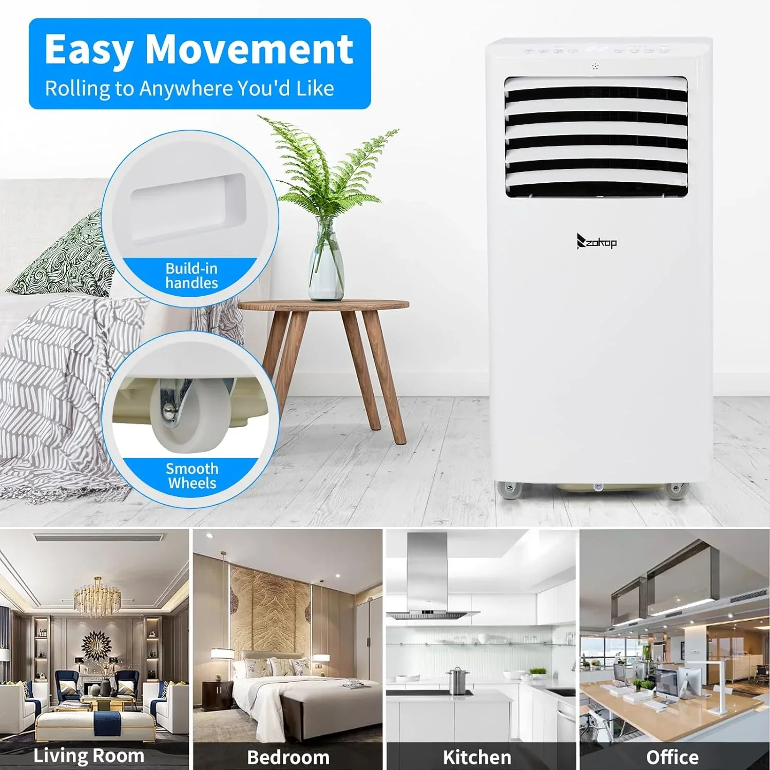 12000 BTU Portable Air Conditioner with Heating, Dehumidifier, WiFi & Remote Control product image (6)