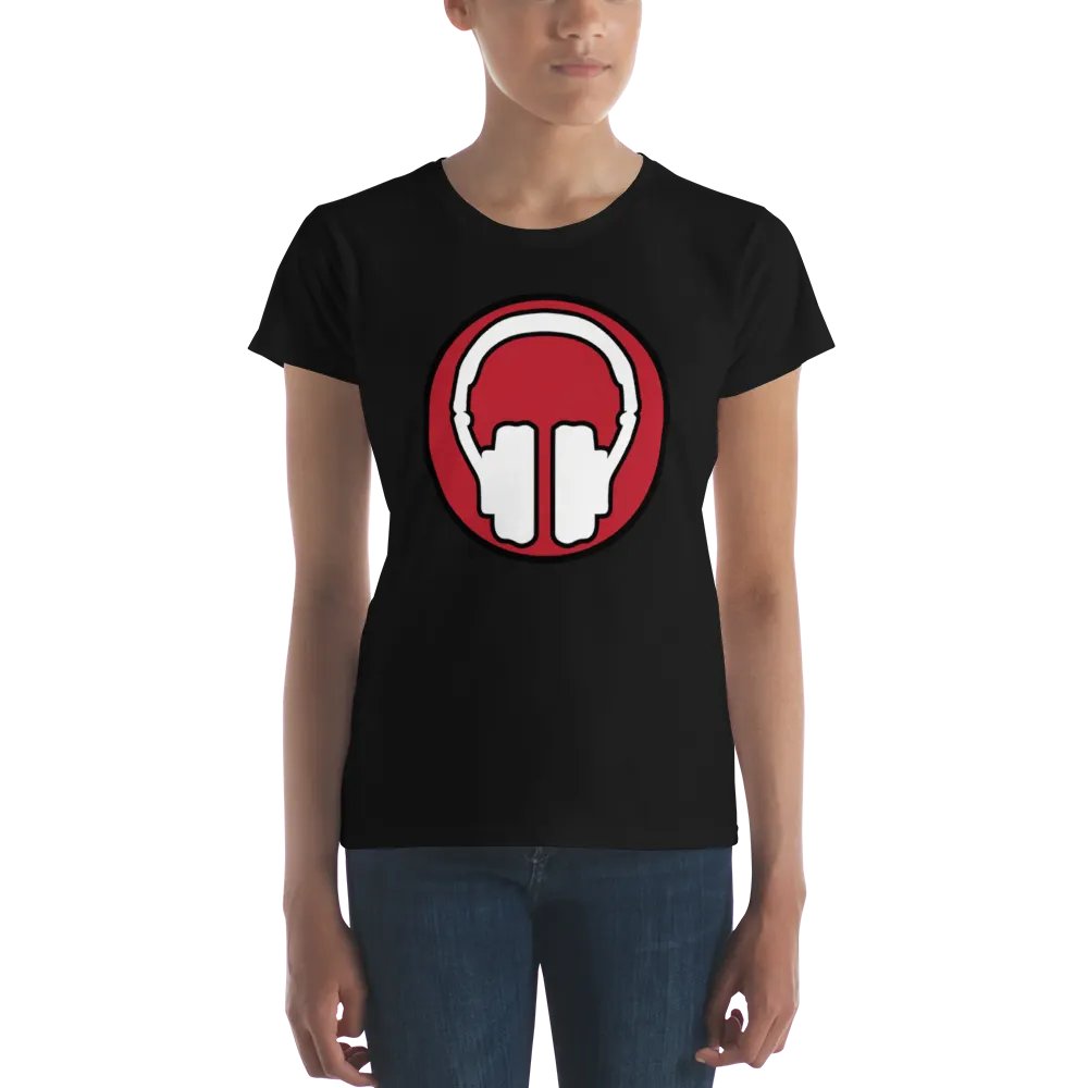 Women's Headphones Front | Tribe Back Print Gildan Middleweight T-Shirt product image (9)