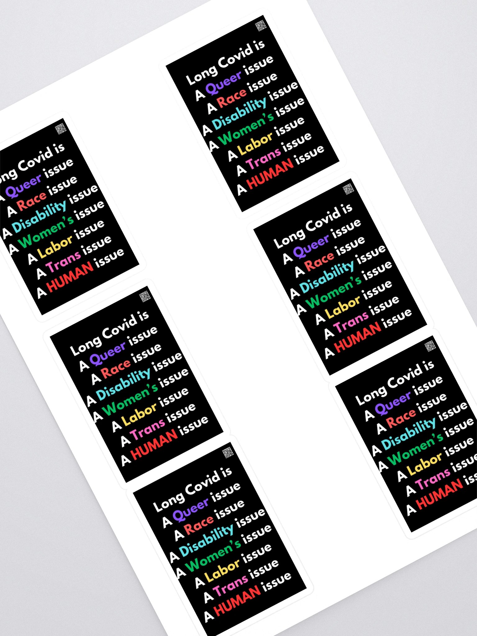 Long Covid Is sticker 6 pack product image (1)