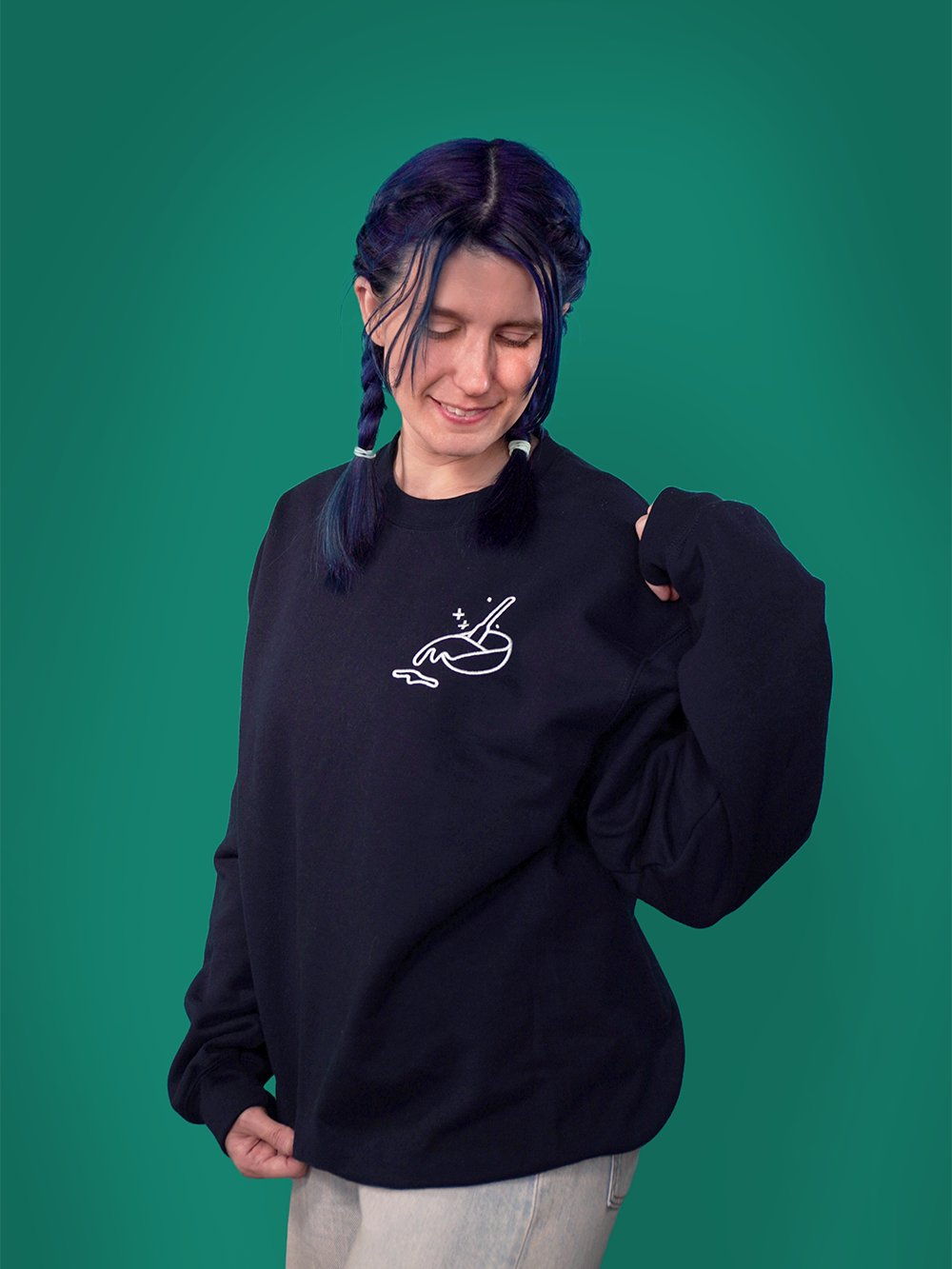 The Amateur Embroidered Sweater (Dark) product image (1)