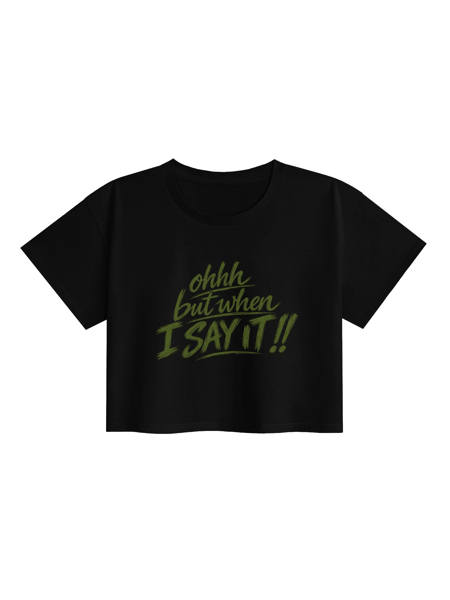 Oh but when Lynx says it! Crop top Green product image (1)
