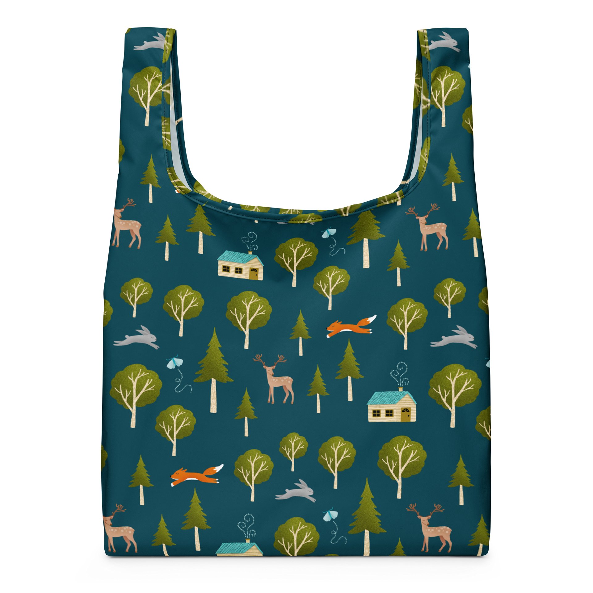 Cozy Cabin and Forest Animals Shopping Bag product image (3)