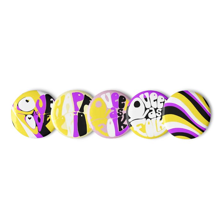 Nonbinary Pride pin badge set product image (2)