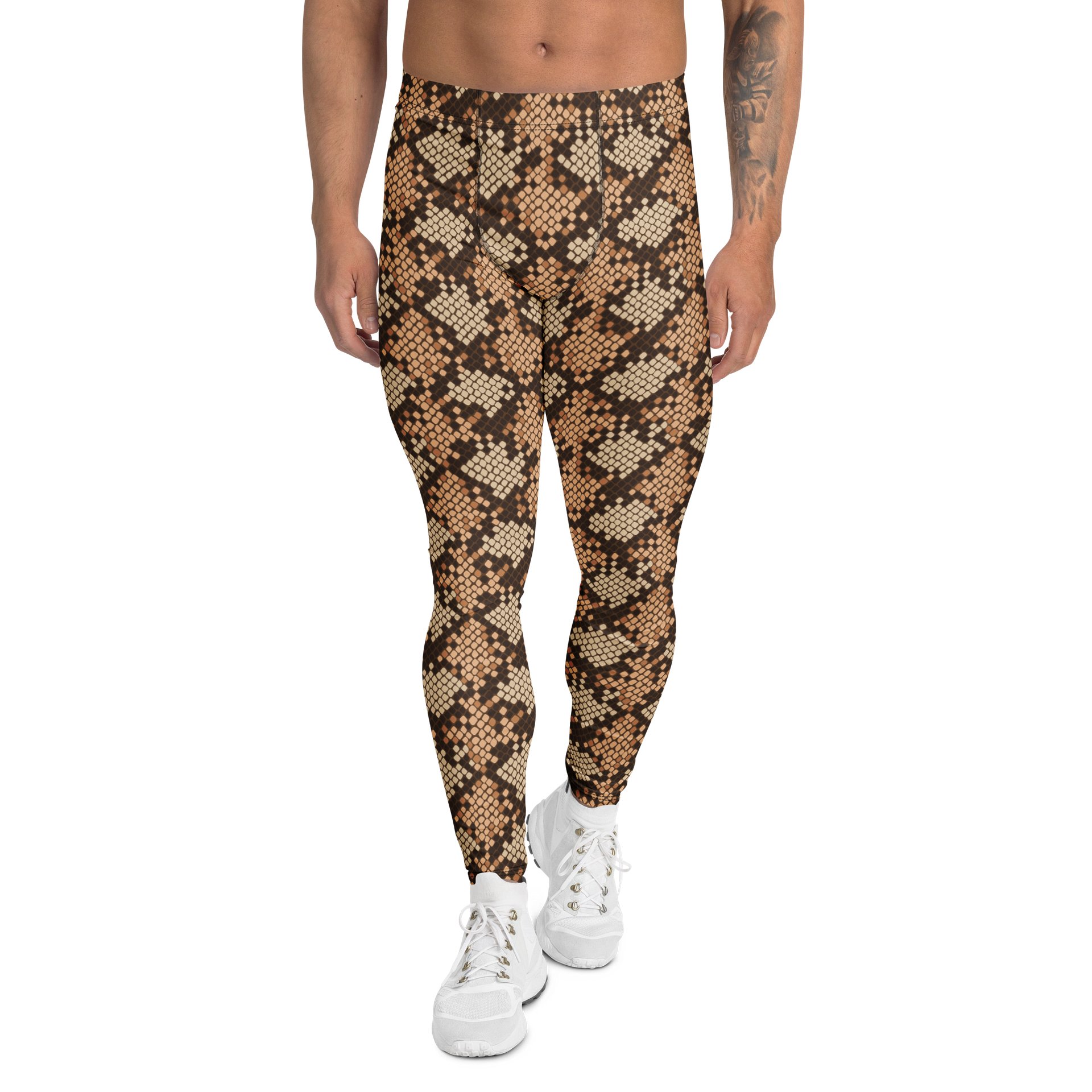 Comfortable Men's Leggings with Bold Snake Print product image (1)