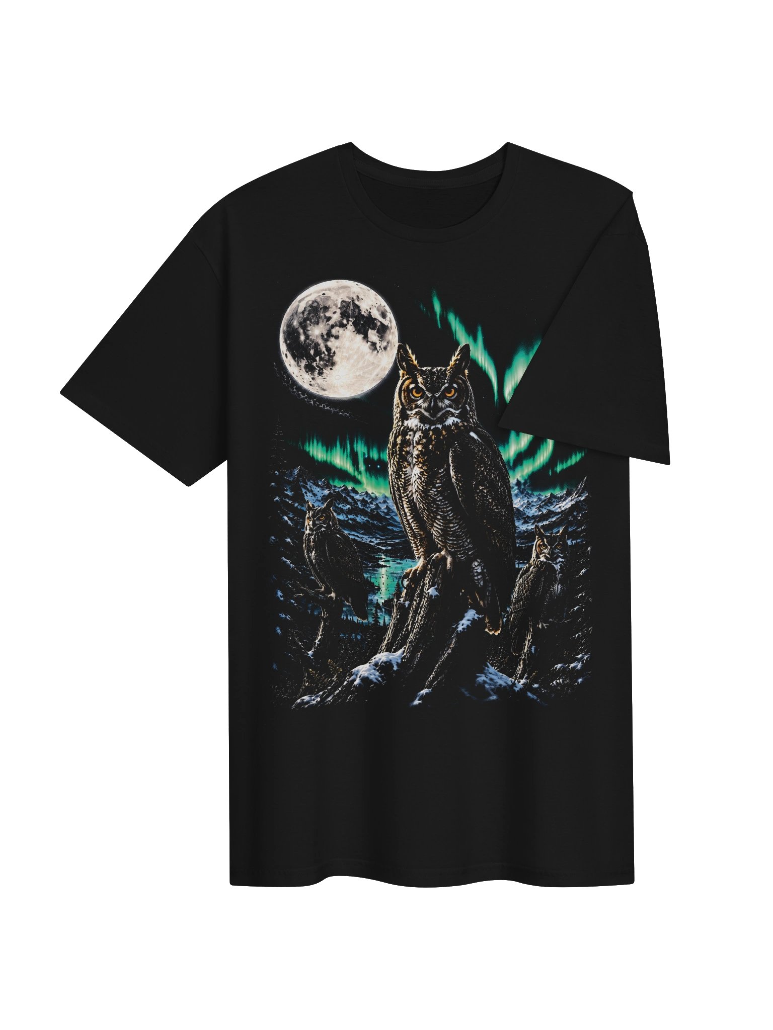 Great Horned Owl Howling Moon Tshirt | Legendary Wildlife Shirt product image (3)