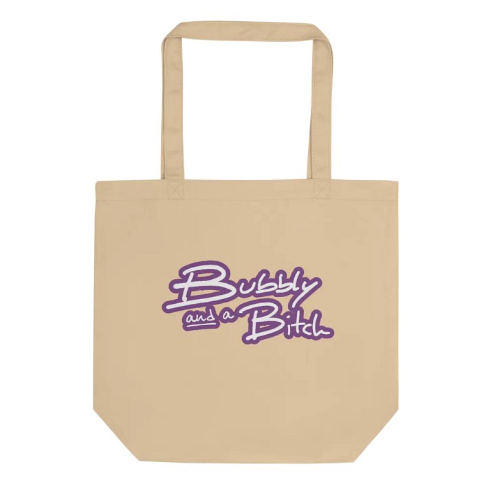 Bubbly and a B*tch (lined design, #763D7D) tote bag product image (4)
