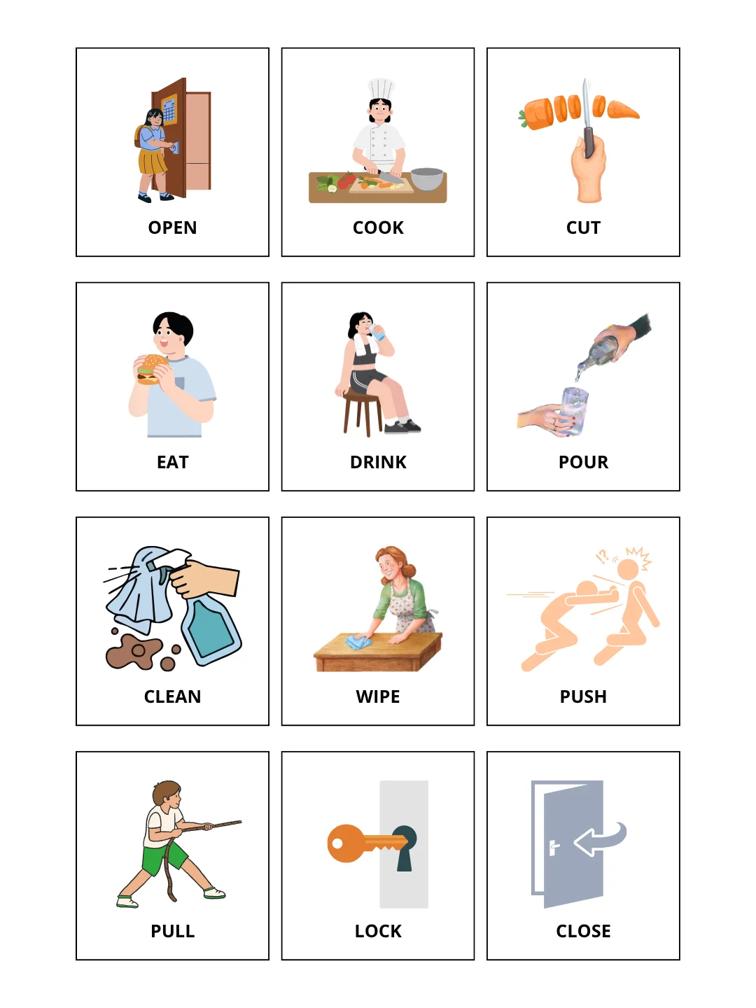 Editable English Action Verbs Flashcards & Worksheets Pack | 100% Customizable in Canva product image (2)