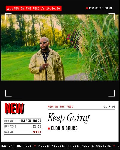 New on The Feed 🌊 Sound on.

• Eldrin Bruce: “Keep Going”
• Lucky Daye: “Down”
• Billy Ray: “In My Hood ft Jinsu”

Music vide...