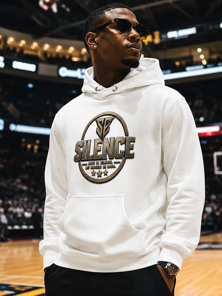 SILENCE Signature White Hoodie product image (1)