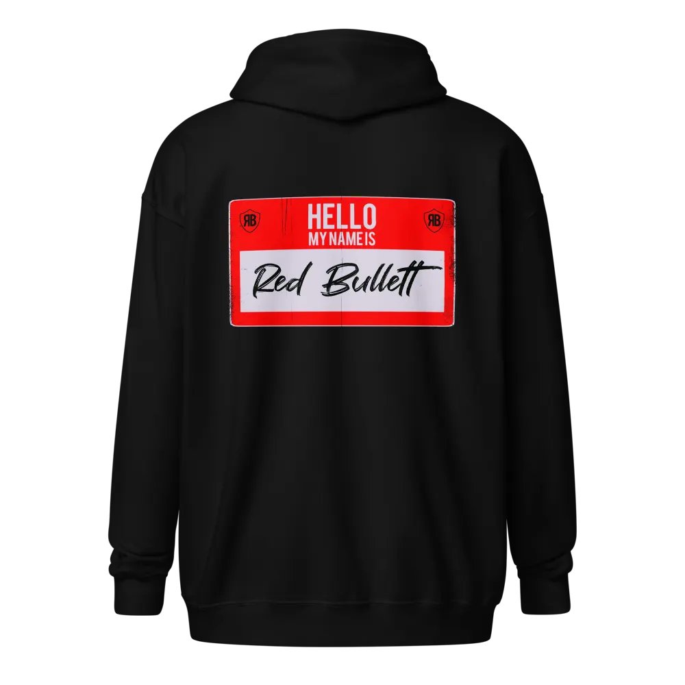Red Bullett Name Tag Zip-Up Hoodie product image (3)
